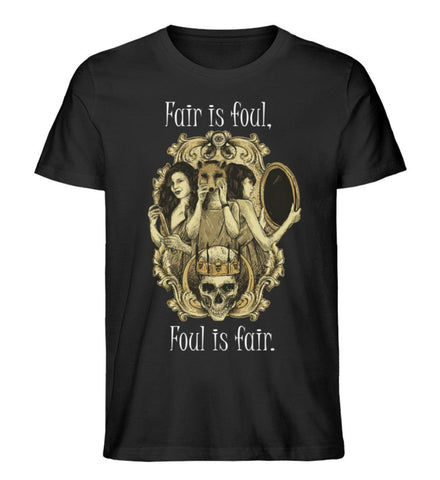 Bio-Baumwoll T-Shirt Macbeth "Fair is Foul" - Vestes non Verba