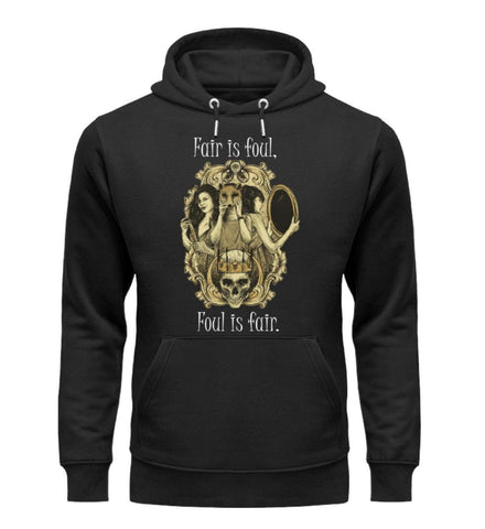 Bio-Kapuzenpullover/Hoodie Macbeth "Fair is Foul" - Vestes non Verba